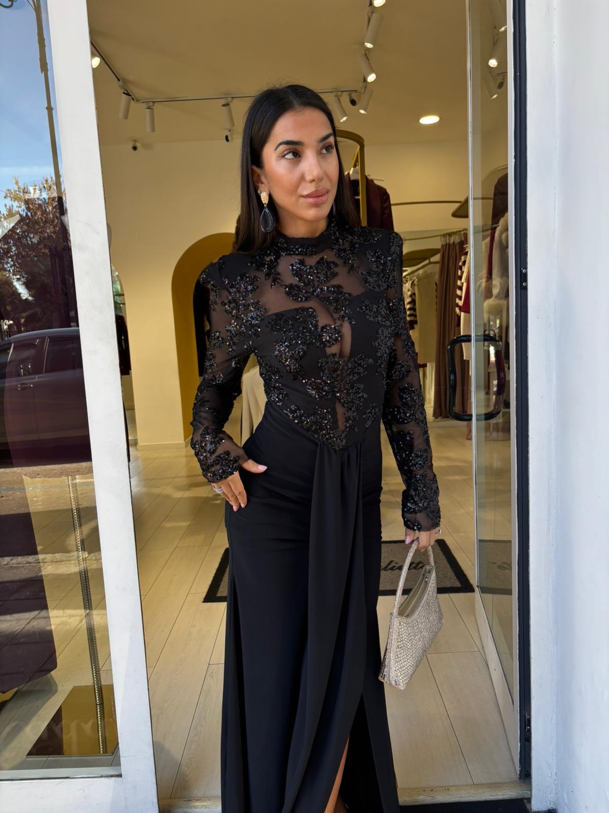 Delia - Abito Cortina Elegante Midi Donna