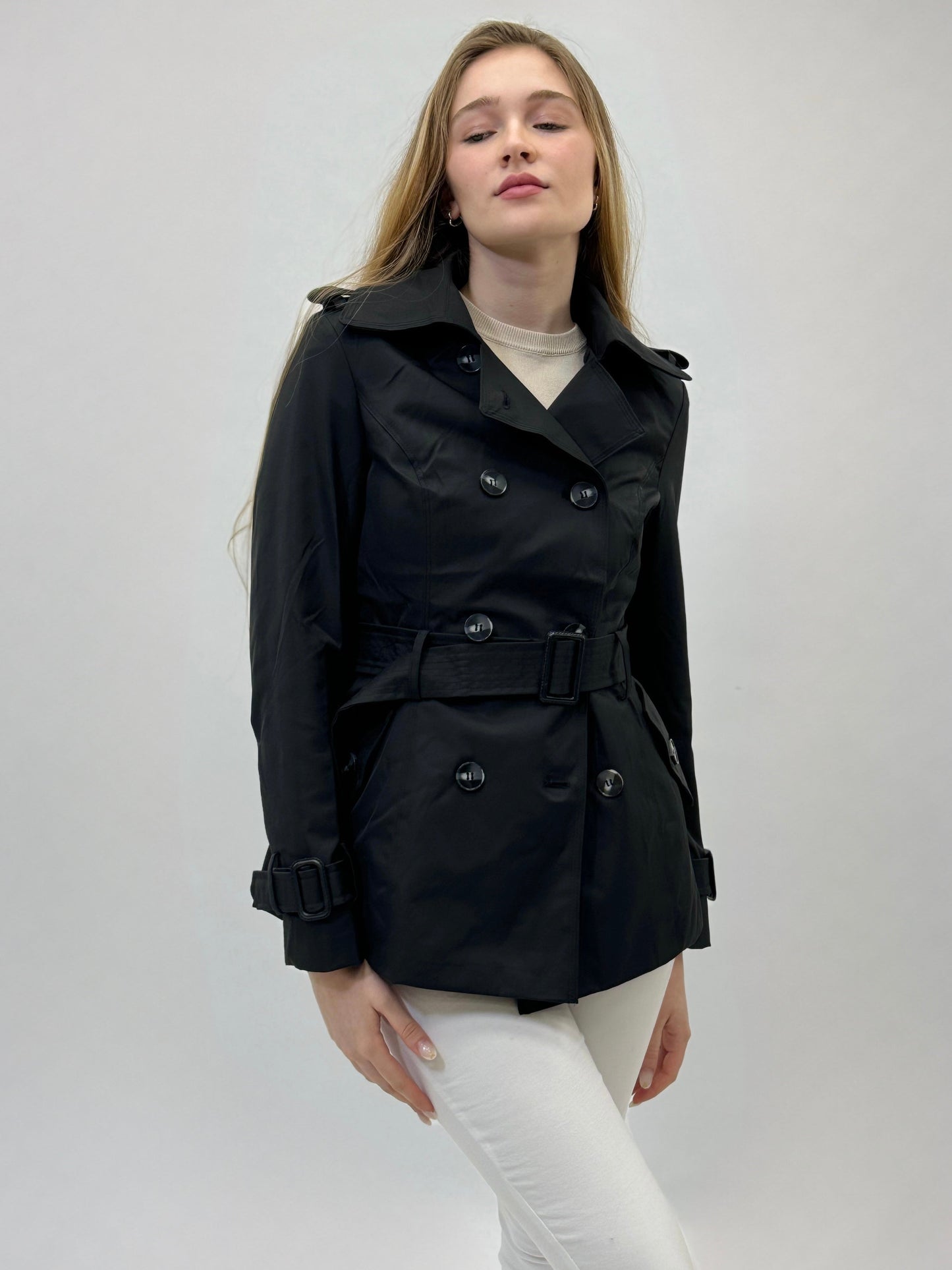 Kassandra - Giacca trench corta da donna elegante