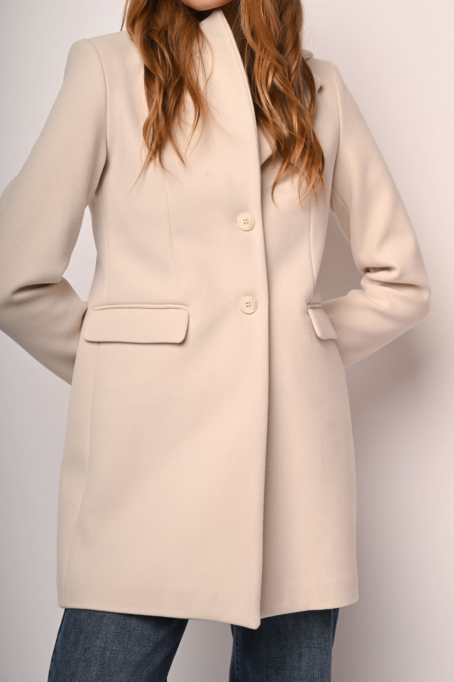 Uzzia – Cappotto Monopetto Donna con Cappuccio Elegante