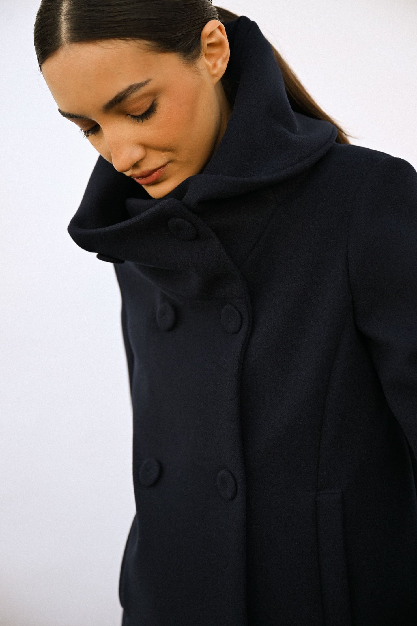 Claudia - Cappotto Corto Doppiopetto Donna Elegante