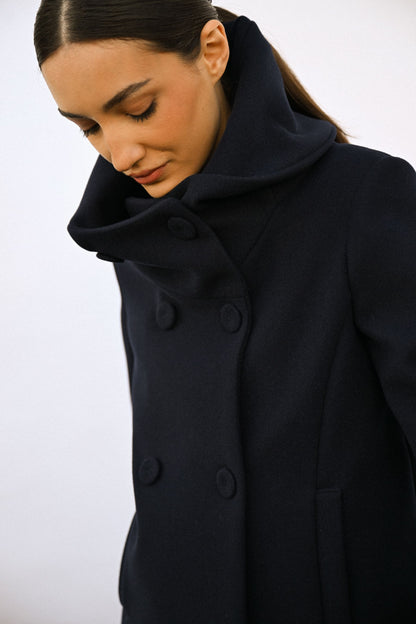 Claudia - Cappotto Corto Doppiopetto Donna Elegante
