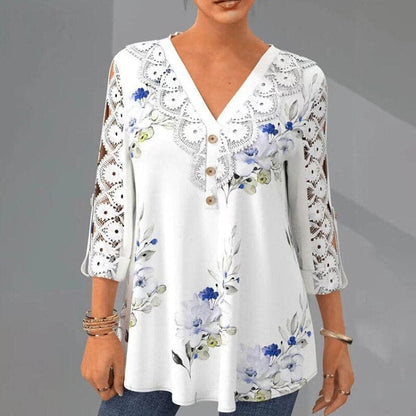 Elettra – Bluse Colorate Artigianali di Alta Qualità per Donna Bianco