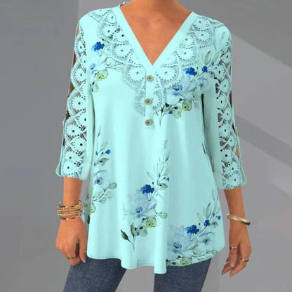 Elettra – Bluse Colorate Artigianali di Alta Qualità per Donna Turchese