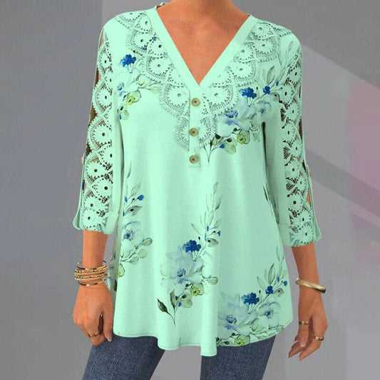 Elettra – Bluse Colorate Artigianali di Alta Qualità per Donna Verde