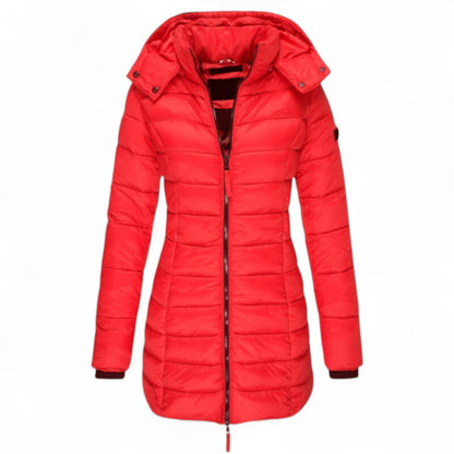 Bianca – Cappotto Moda con Cappuccio e Cerniera Donna