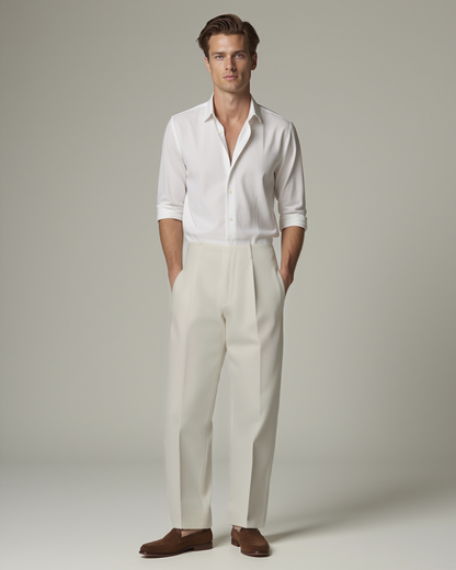 Aristide – Pantaloni Eleganti Con Pinces Dalla Vestibilità Contemporanea