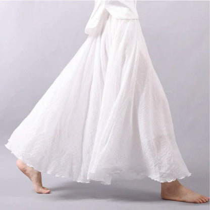 Ester – Gonna Bohémien Chic, Fluida ed Elegante Bianco