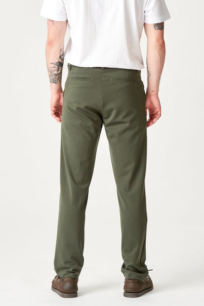Laurino - Pantaloni Uomo Performance Oliva Scura Casual