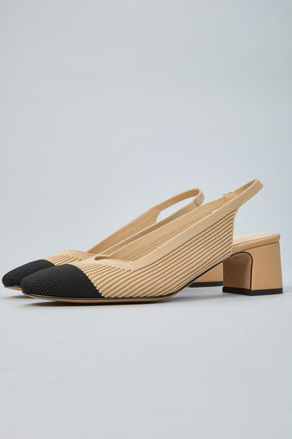 Imelda - Slingback Punta Tonda Bicolore Donna Elegante