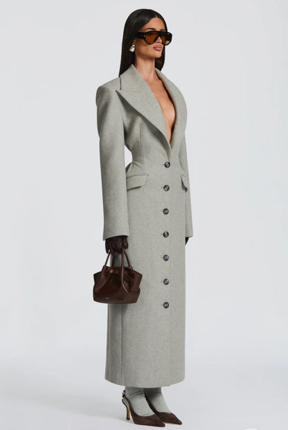 Teclina - Cappotto Lungo Donna Grigio