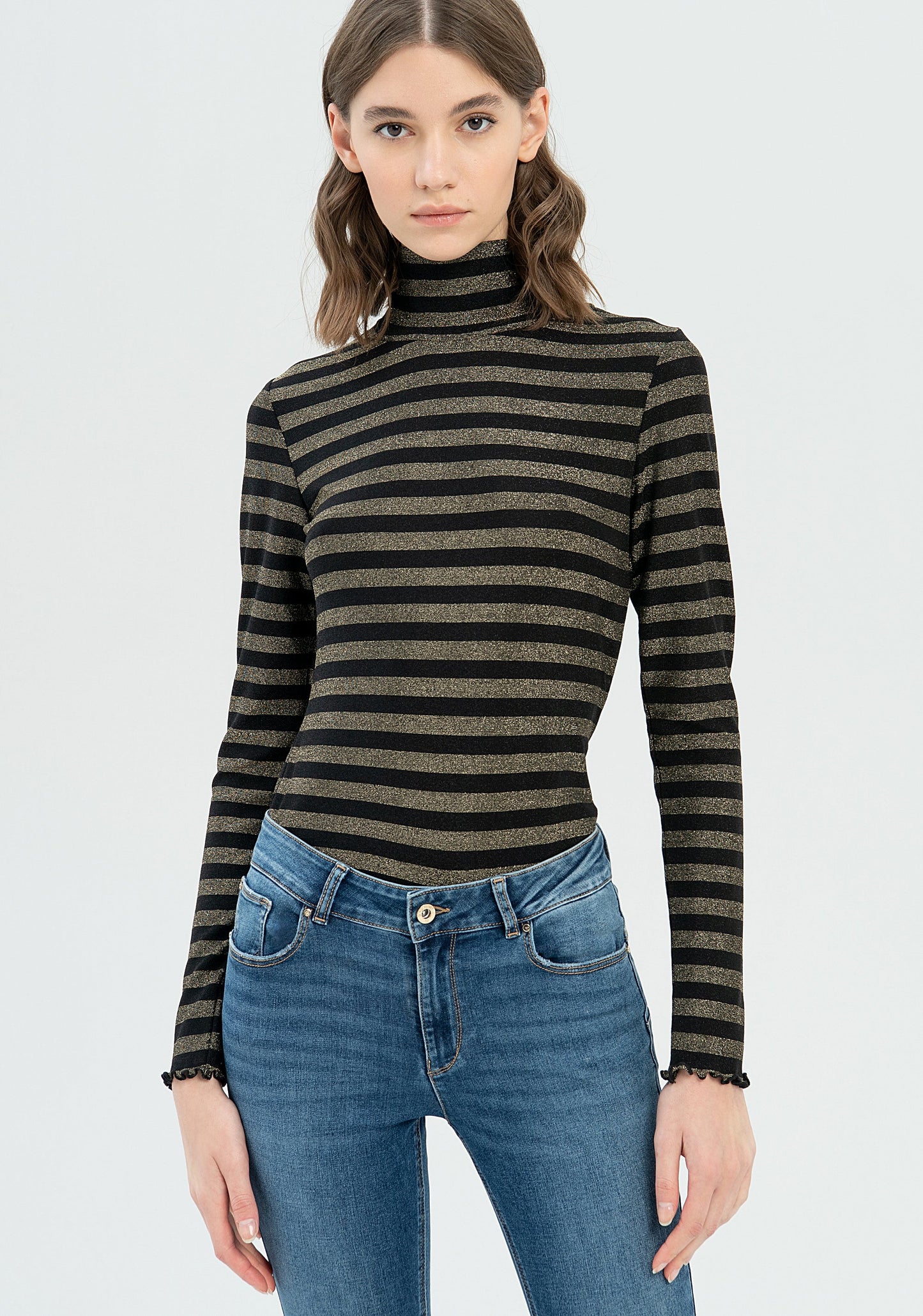Rosilda - Jeans skinny effetto push up in denim con lavaggio medio
