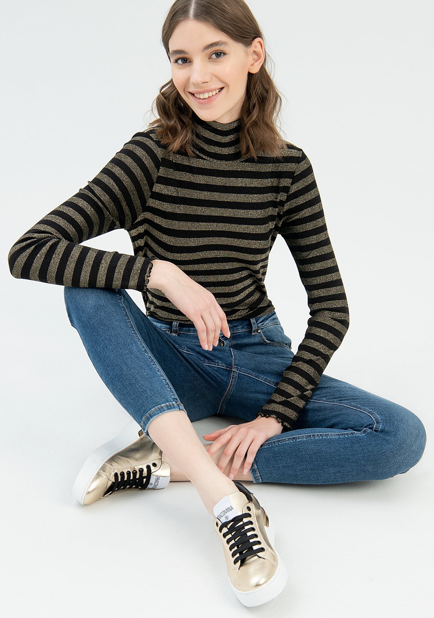 Rosilda - Jeans skinny effetto push up in denim con lavaggio medio