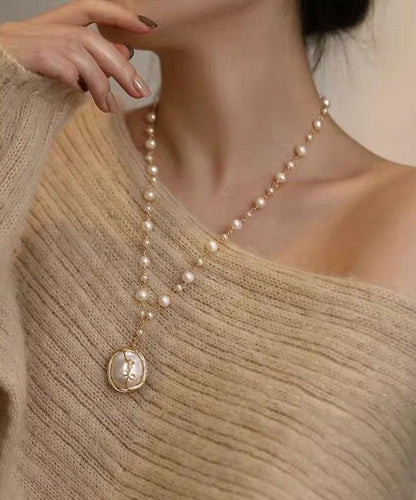 Maddalena - Collana Pendente Nappina Perla Bianca Donna