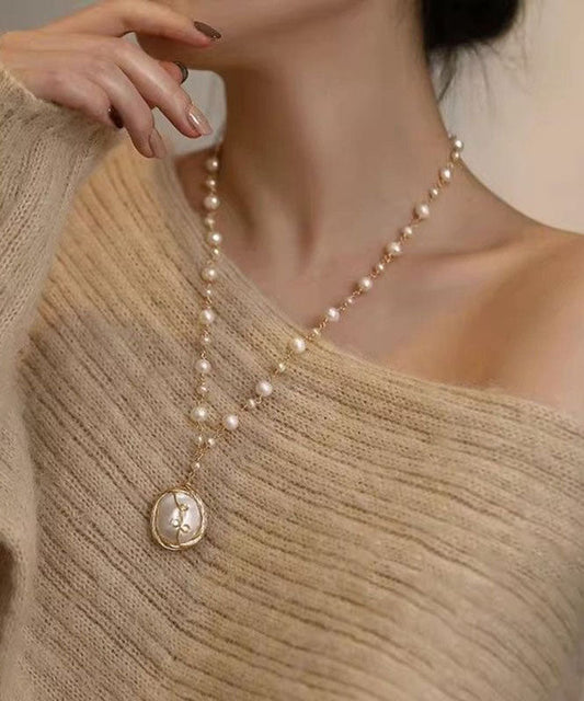 Maddalena - Collana Pendente Nappina Perla Bianca Donna