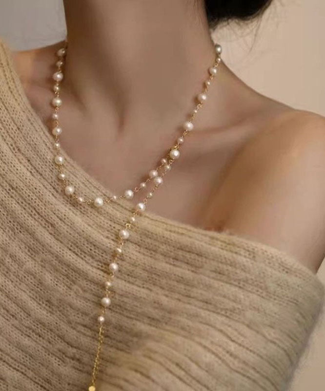 Maddalena - Collana Pendente Nappina Perla Bianca Donna
