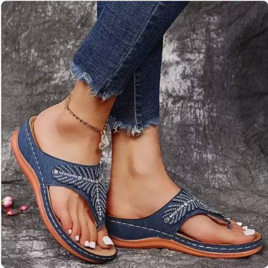 Felicita - Sandali Bassi Alla Moda Da Donna Blu