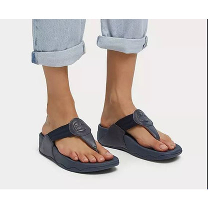Piera - Sandali donna navy webbing comfort passeggio