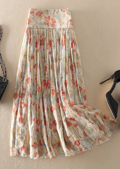 Vittoria - Gonna Tulle Stampata Zip Aderente
