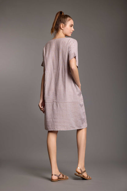 Francesca – Abito Gessato in Misto Lino Stile Nives 3