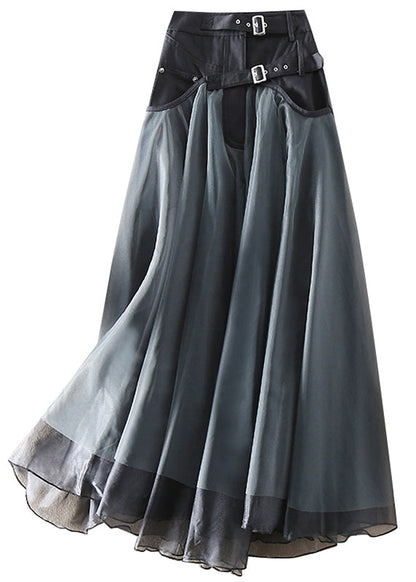 Vanessa - Gonna Tulle Patchwork Grigio Francese Donna Primaverile