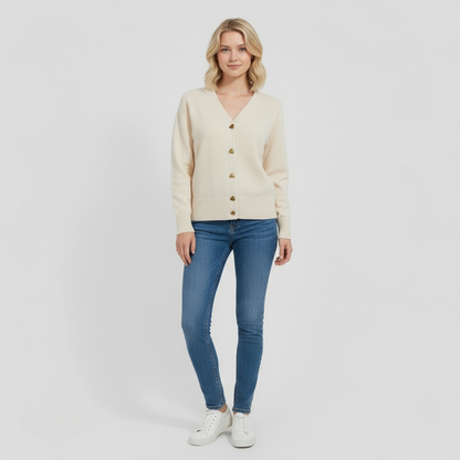 Jolanda – Pullover Donna in Lana Pura con Bottoni