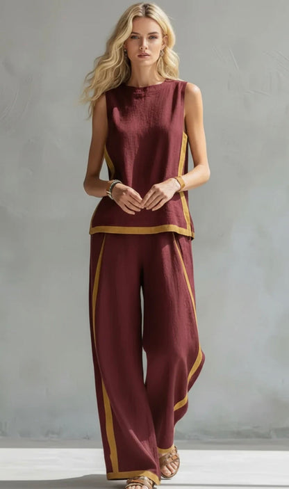 Morena – Coordinato Con Top E Pantaloni Dalla Linea Fluida