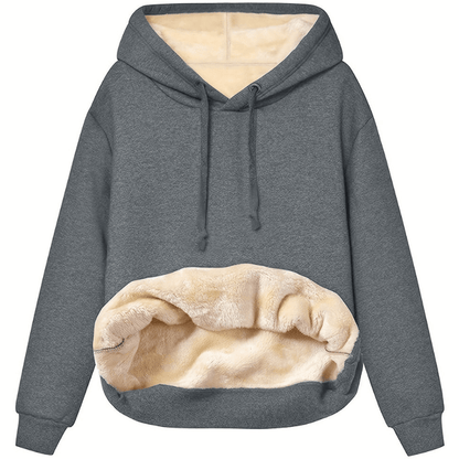 Donatella – Felpa con Cappuccio Reversibile in Microfibra