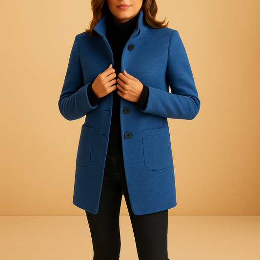 Gabriella - Warme Damen-Winterjacke mit elegantem  Blu