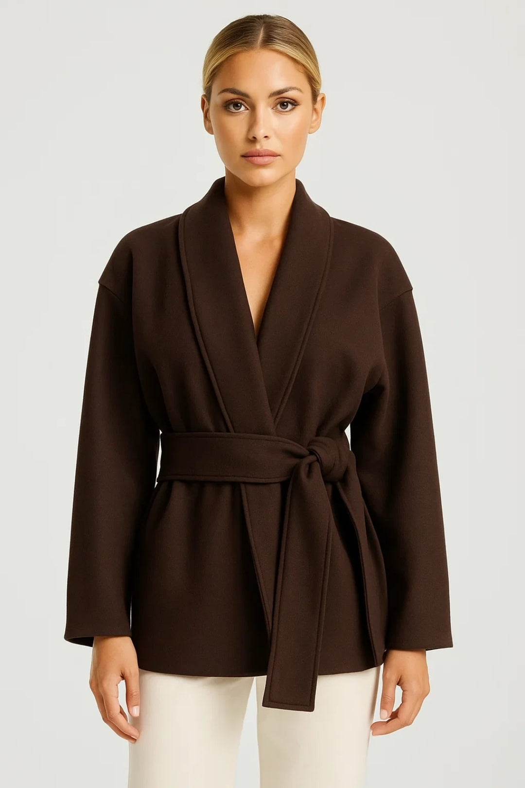 Nilde - Giacca Kimono Donna con Cintura da Annodare