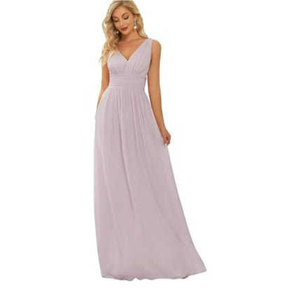 Gilda - Elegante Abito Con Scollo A V Da Donna Rosa 3