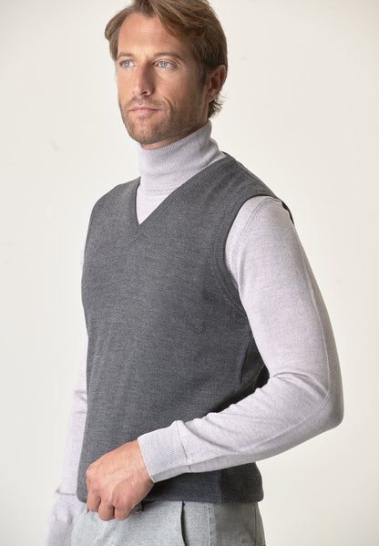 Tommio - Gilet Grigio Scuro Elegante Da Uomo