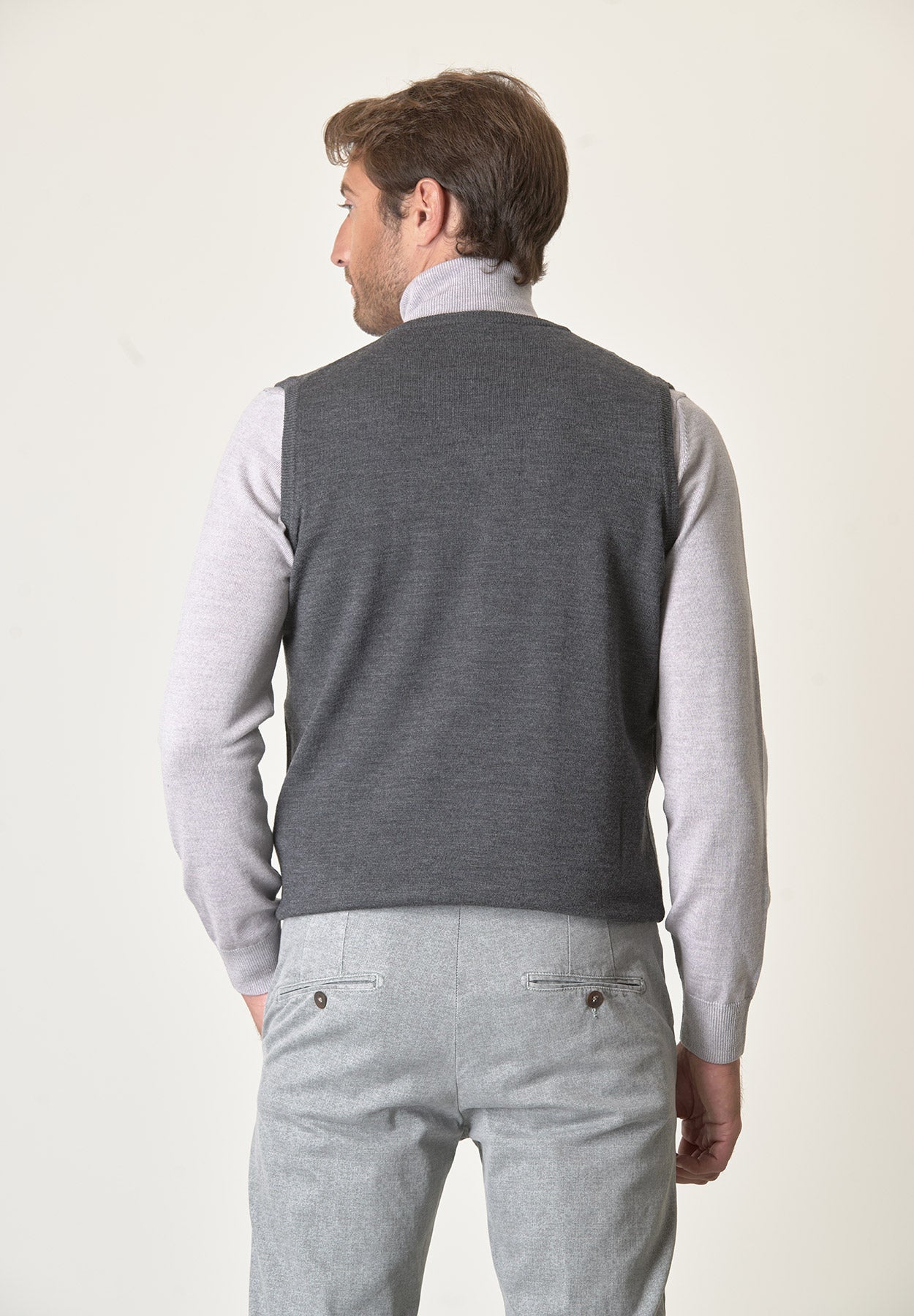 Tommio - Gilet Grigio Scuro Elegante Da Uomo