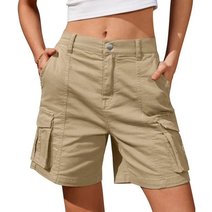Giulietta - Pantaloncini Cargo Comodi Da Donna Cachi