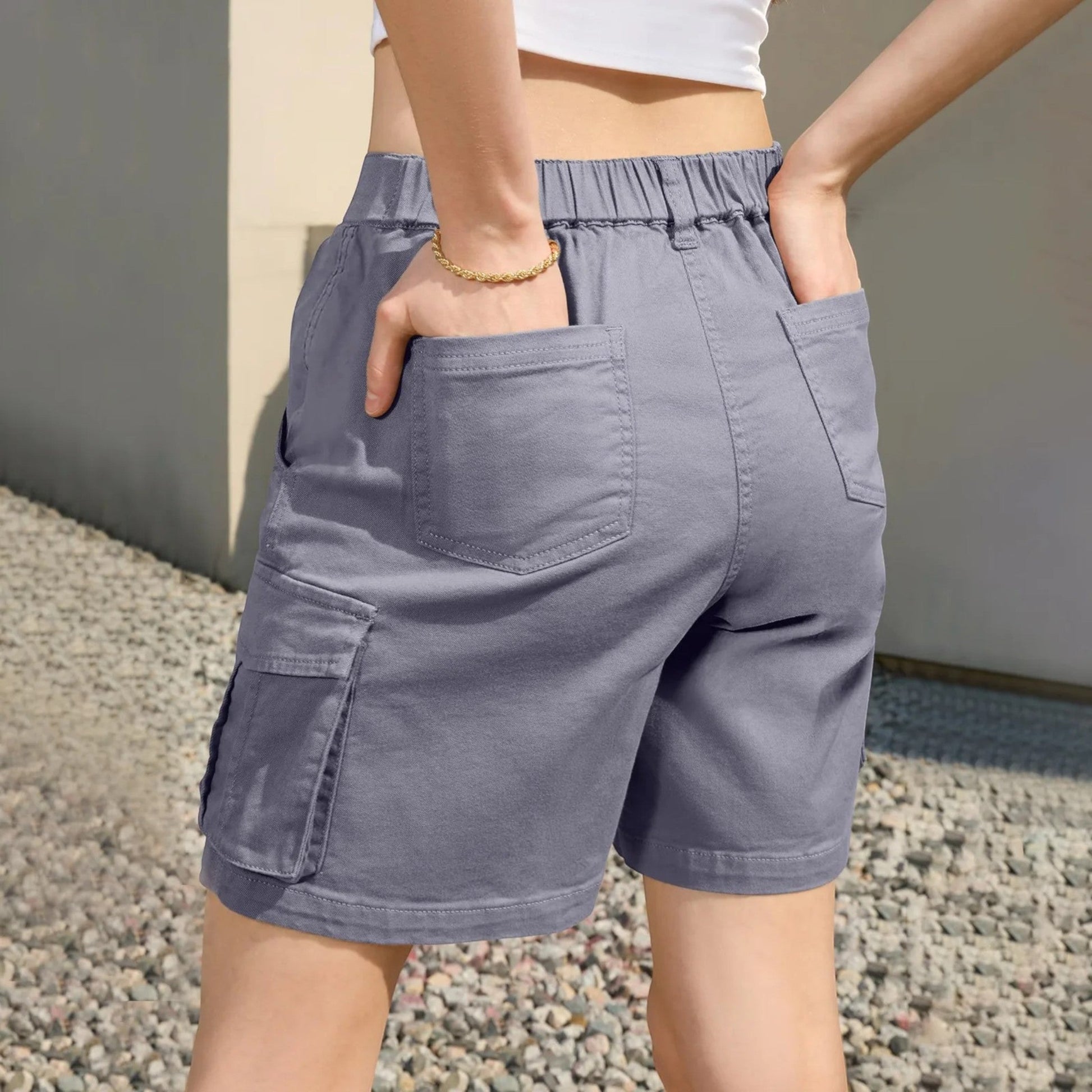 Giulietta - Pantaloncini Cargo Comodi Da Donna Grigio