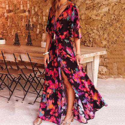 Gloriana - Abito Bohemien Chic per Occasioni Estive Nero