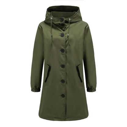 Anabella – Trench Coat Antivento con Cappuccio Donna