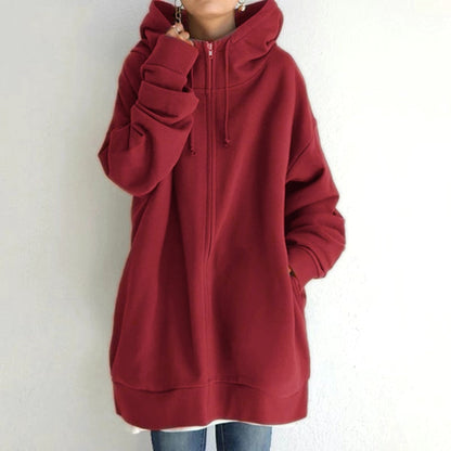 Arabella - Felpa invernale oversize con cappuccio donna