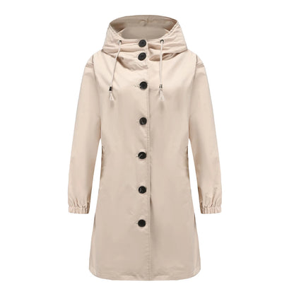 Anabella – Trench Coat Antivento con Cappuccio Donna