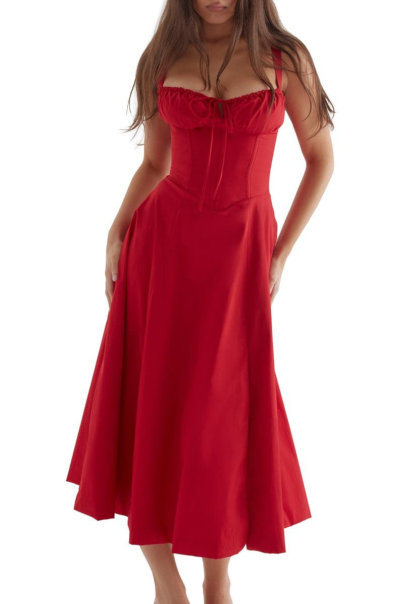 Giorgia – Abito con Bustier Floreale Modellante Vita per Donna