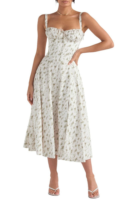 Giorgia – Abito con Bustier Floreale Modellante Vita per Donna
