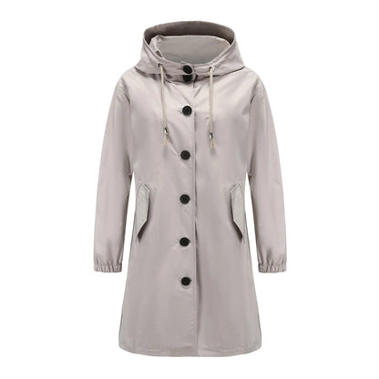 Anabella – Trench Coat Antivento con Cappuccio Donna