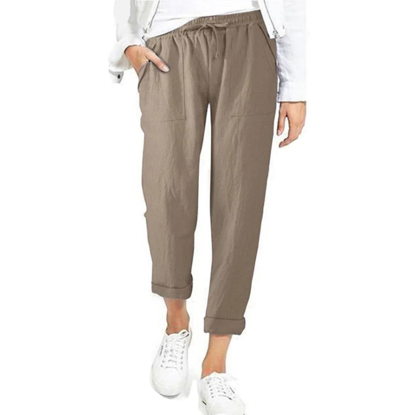 Hadea - Pantaloni Estivi Comodi Da Donna Cachi