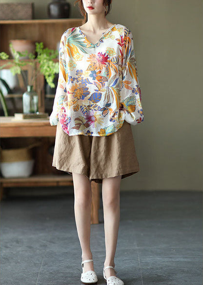 Matilde - Blusa Floreale Casual Autunnale Manica Lunga