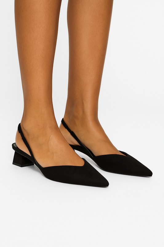 Hania - Sandali Eleganti Donna Slingback Comodi Nero