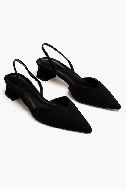 Hania - Sandali Eleganti Donna Slingback Comodi Nero