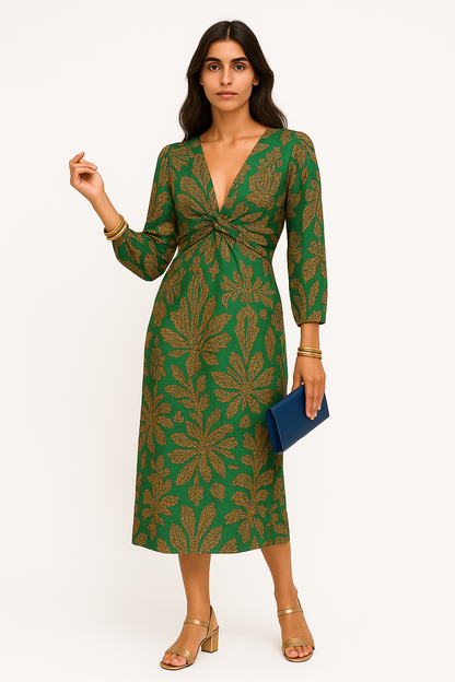 Hanneli - Abito Estivo Donna in Tessuto Traspirante Verde