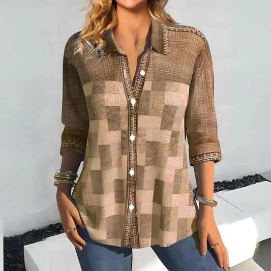 Hanya - Camicia Estiva a Quadri da Donna Cachi