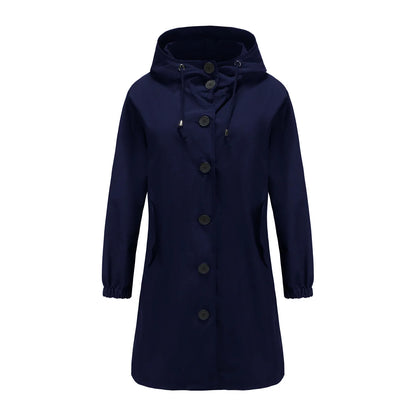 Anabella – Trench Coat Antivento con Cappuccio Donna