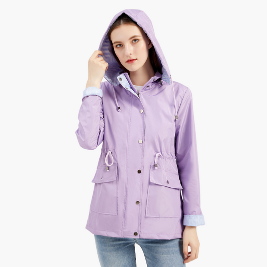 Heidi - Wasserdichte Damen-Regenjacke mit Kapuze aus Polyester 