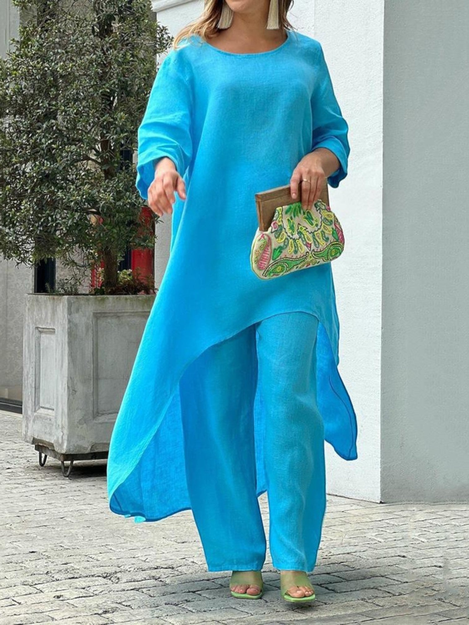 Helena – Set Estivo Confortevole da Donna per il Tempo Libero Blu